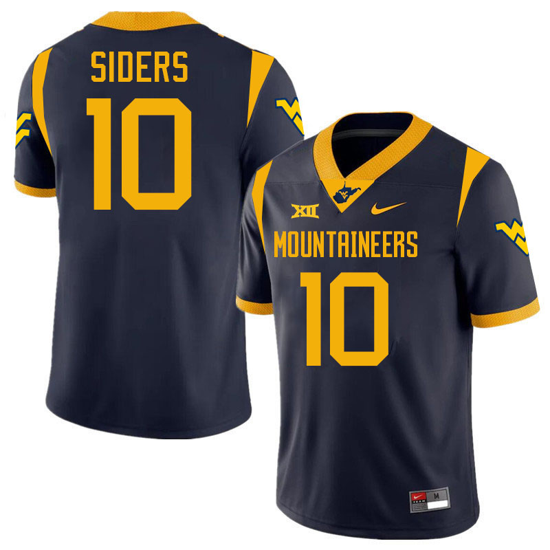 Braden Siders WVU Jersey,West Virginia Mountaineers #10 Braden Siders Jersey Youth College-Navy